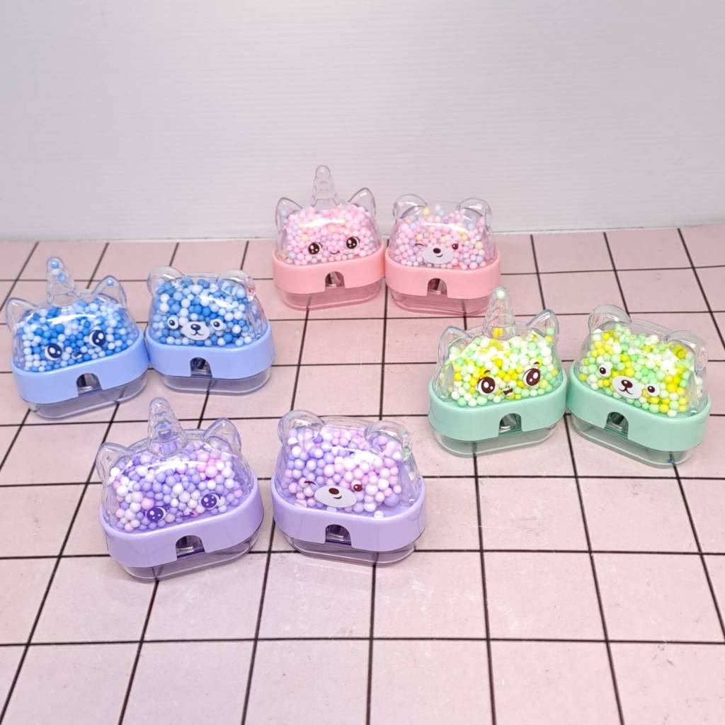 

Rautan Serutan Pensil Sharperner Unicorn Bear Beruang 3D Akrilik Viral Bingkisan Souvenir Pesta Anak