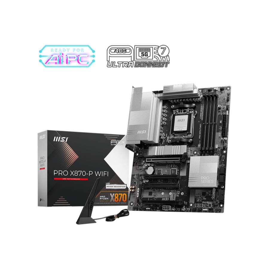 Motherboard MSI PRO X870-P WIFI (AM5, AMD, X870, DDR5, USB3.2, SATA3)