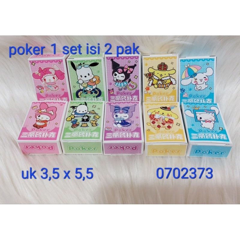 POKER - KARTU REMI SANRIO MINI 2set