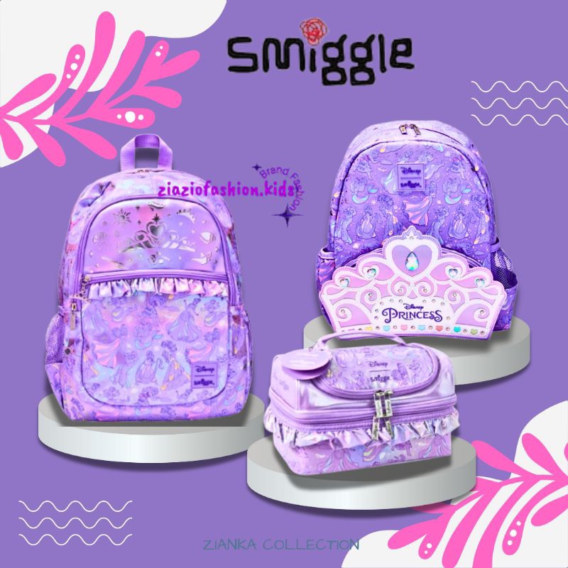 SMIGGLE SET BACKPACK TAS SMIGGLE PRINCESS DISNEY