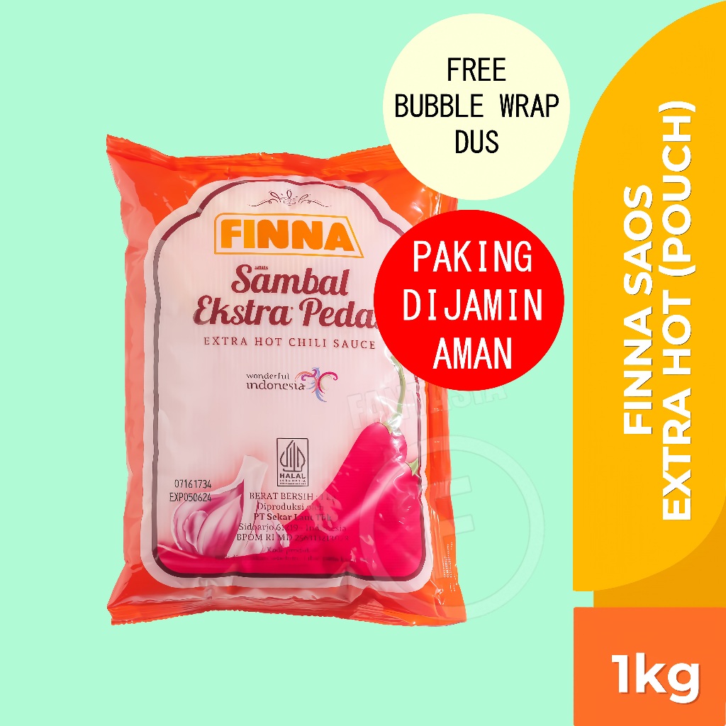 

Finna Saos SAMBAL Extra PEDAS Hot Pouch 1 KILO FUN CORNER