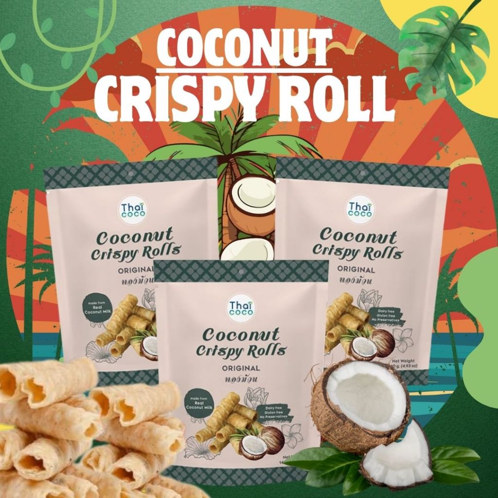 

Thai Coco Coconut Crispy Roll Original 140g 1Pouch