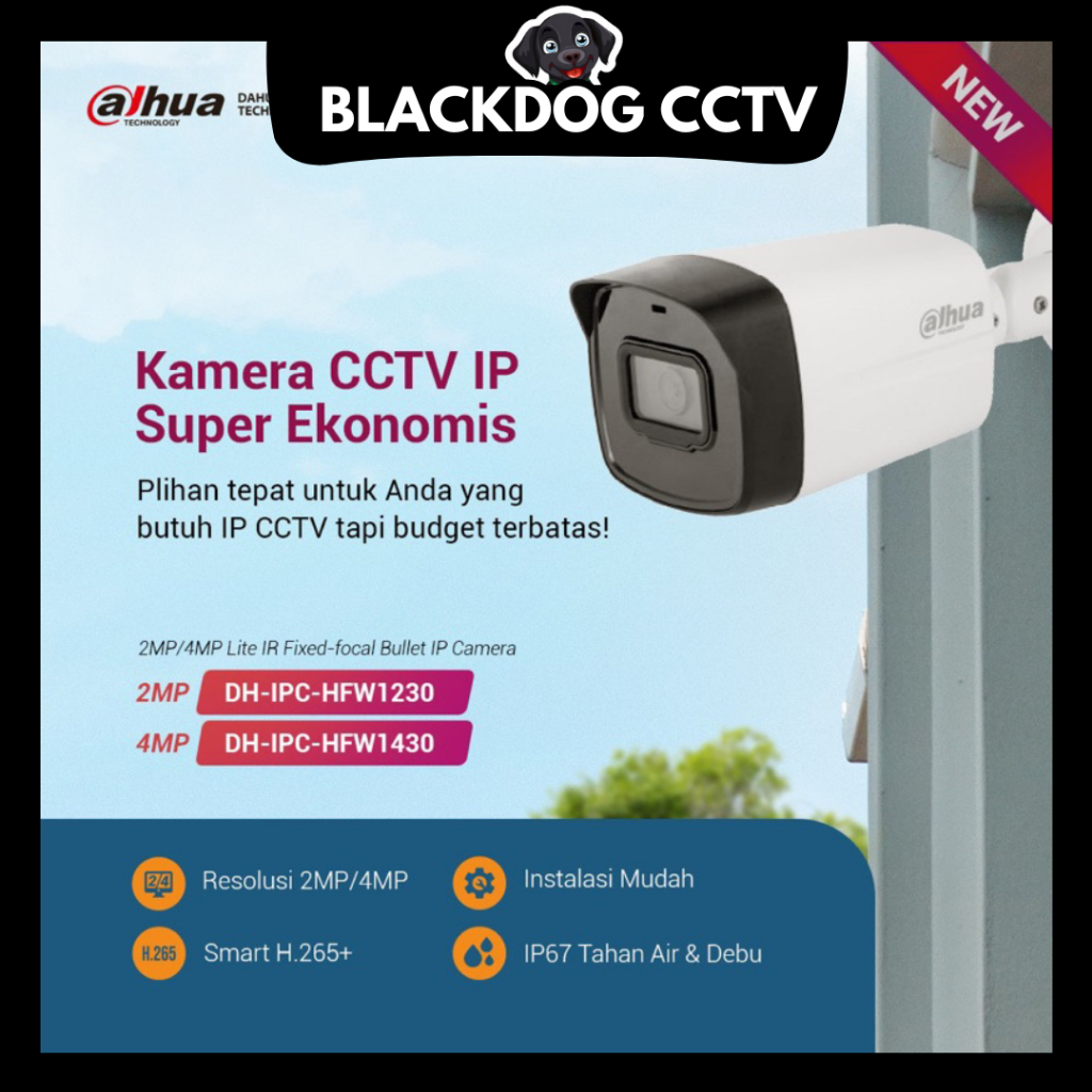 DAHUA KAMERA CCTV 4MP Outdoor I DH-IPC-HFW1430 IPC