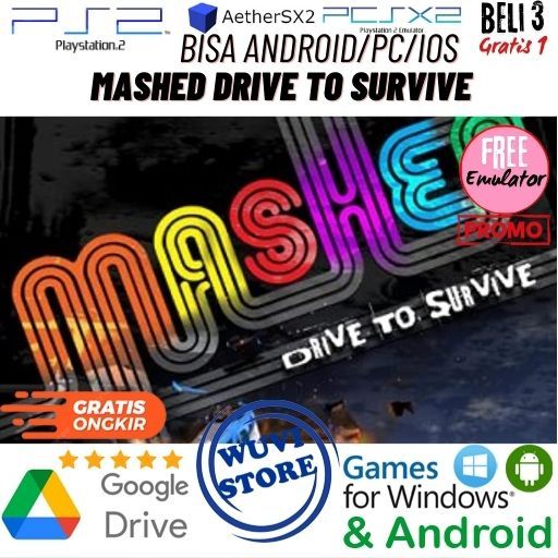 PS 2 Mashed Drive To Survive | Bisa di PC / Android / IOS Plus Emulator | Beli 3 Gratis 1