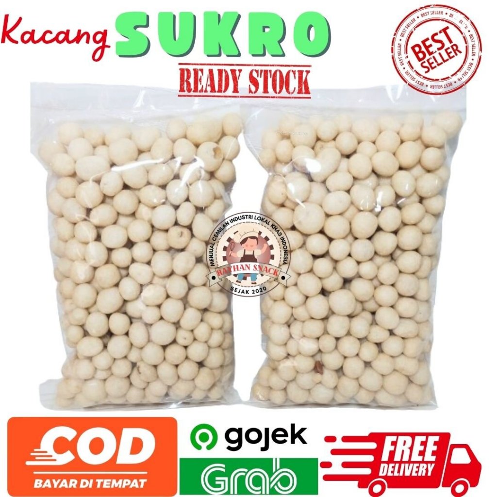 

Kacang Sukro Gurih Kiloan / kacang sukro putih Terlaris
