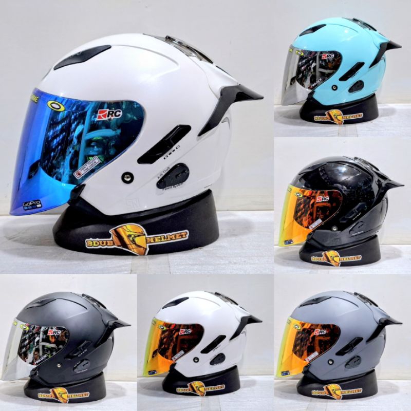 Helm Half face Kyt Galaxy slide flat R withe /putih  paket ganteng visor venom 1OO%ORIGINAL