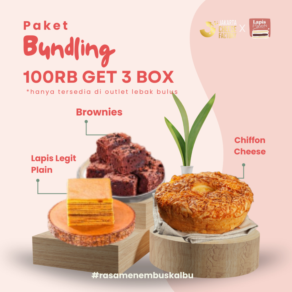 

Paket Bundling Lapis Merindu x Jakarta Cheese Factory