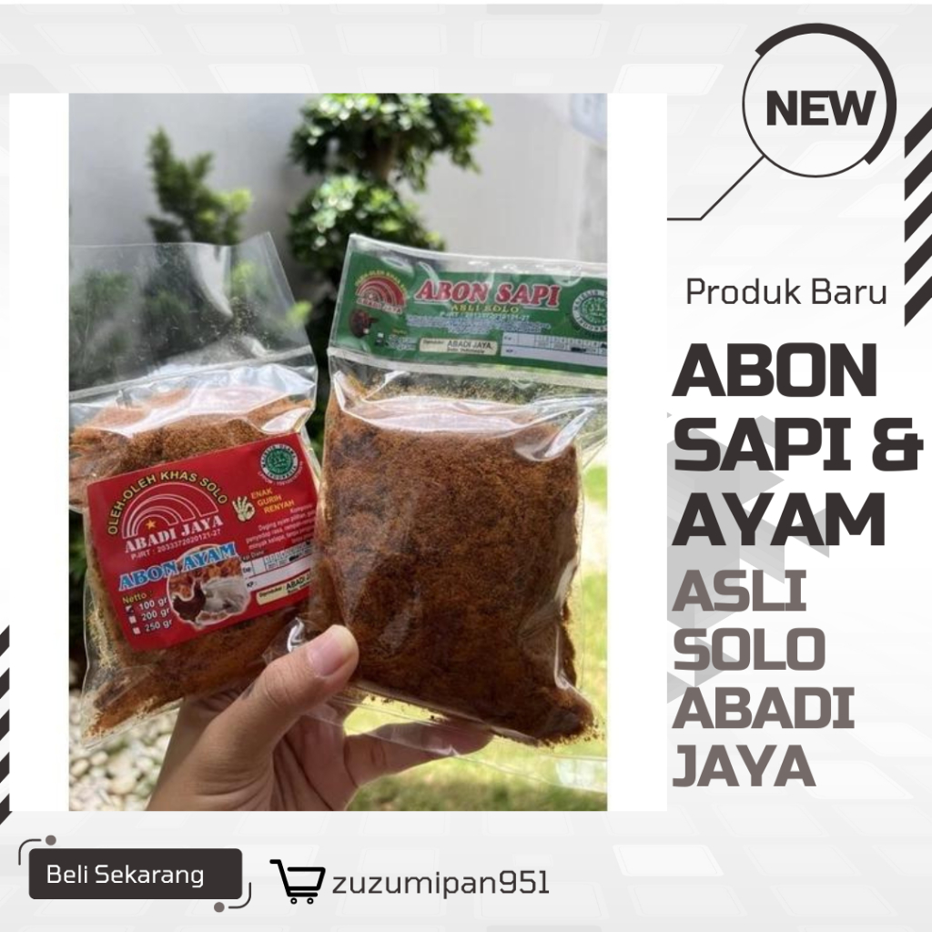 

Abon Sapi & Ayam Asli Solo Abadi Jaya - Kenikmatan Asli Tanpa Campuran|100gr