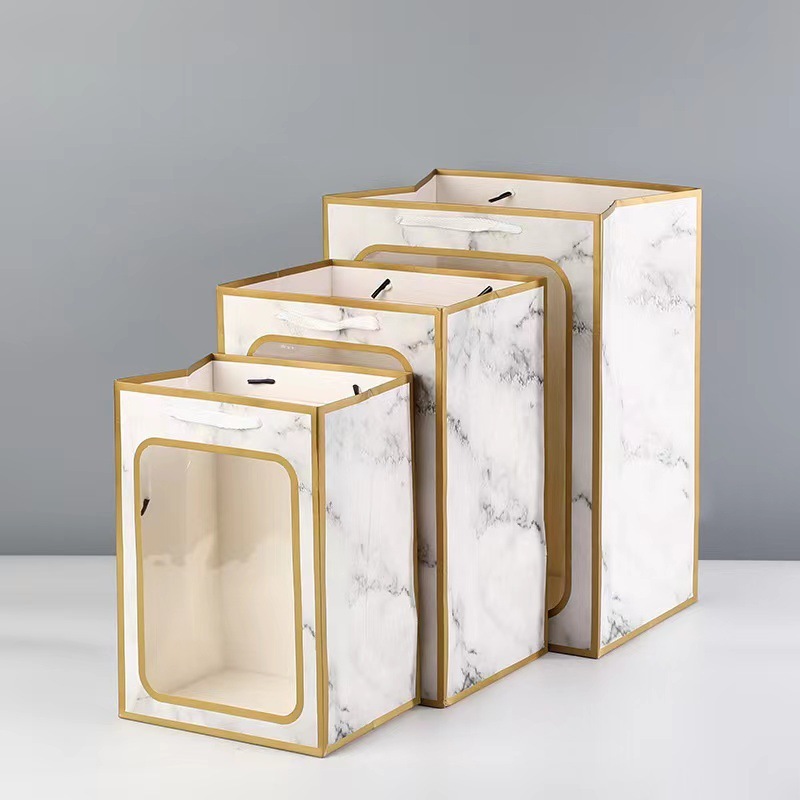 

Paperbag Window Tas Hampers Bahan Ivory Jendela Mika Bening Souvenir Acara
