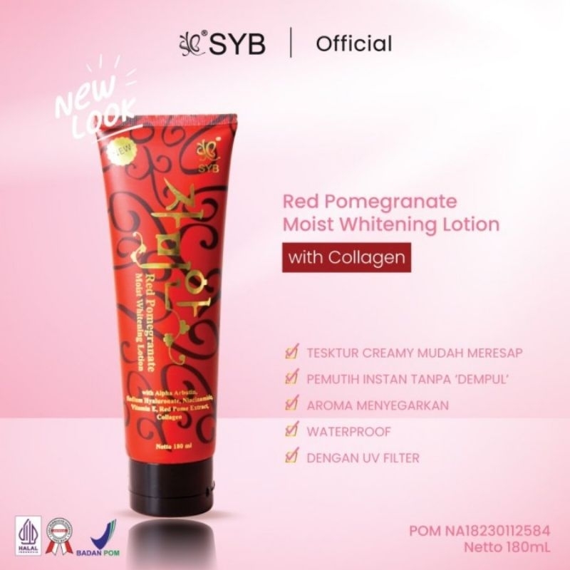 

Premium New SYB Red Pomegranete Moist Whitening Lotion With Collagen