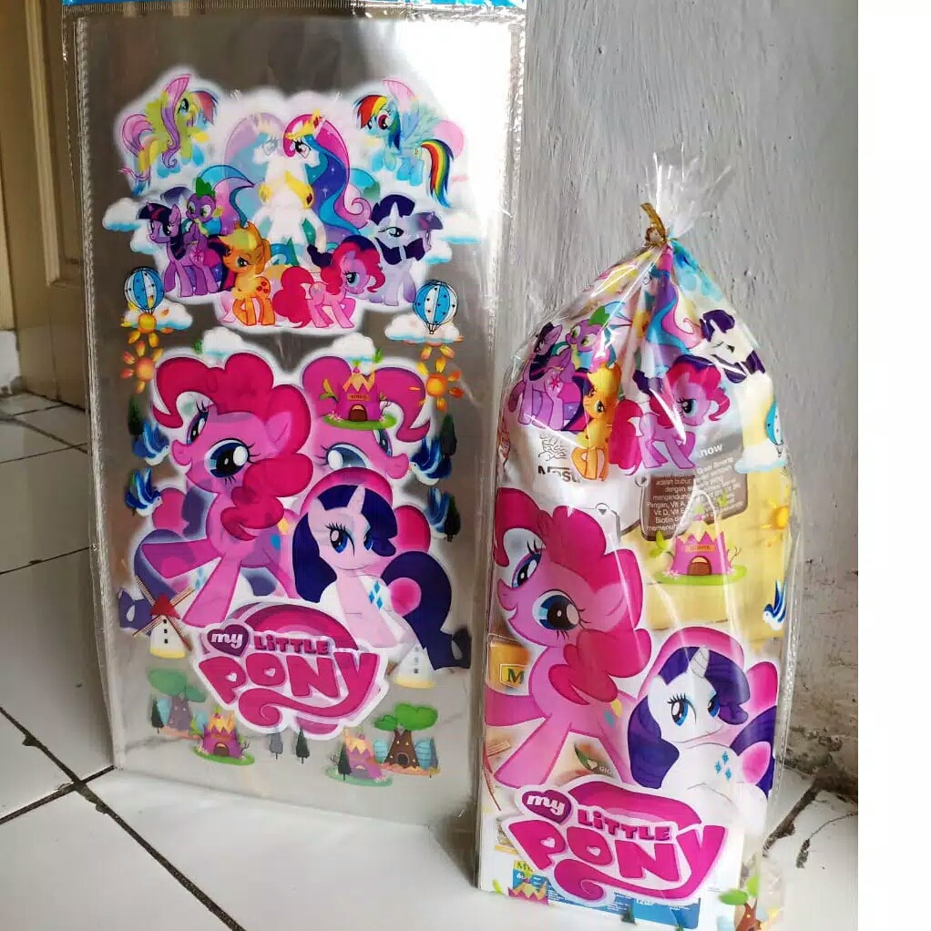 

plastik snack plastik souvenir ulang tahun isi 10 lembar tema my little pony
