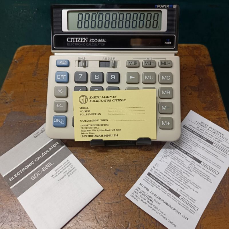 

Kalkulator Citizen/Calculator Citizen SDC 868L/ORIGINAL MADE IN FILIPINA/REAL PICTURE