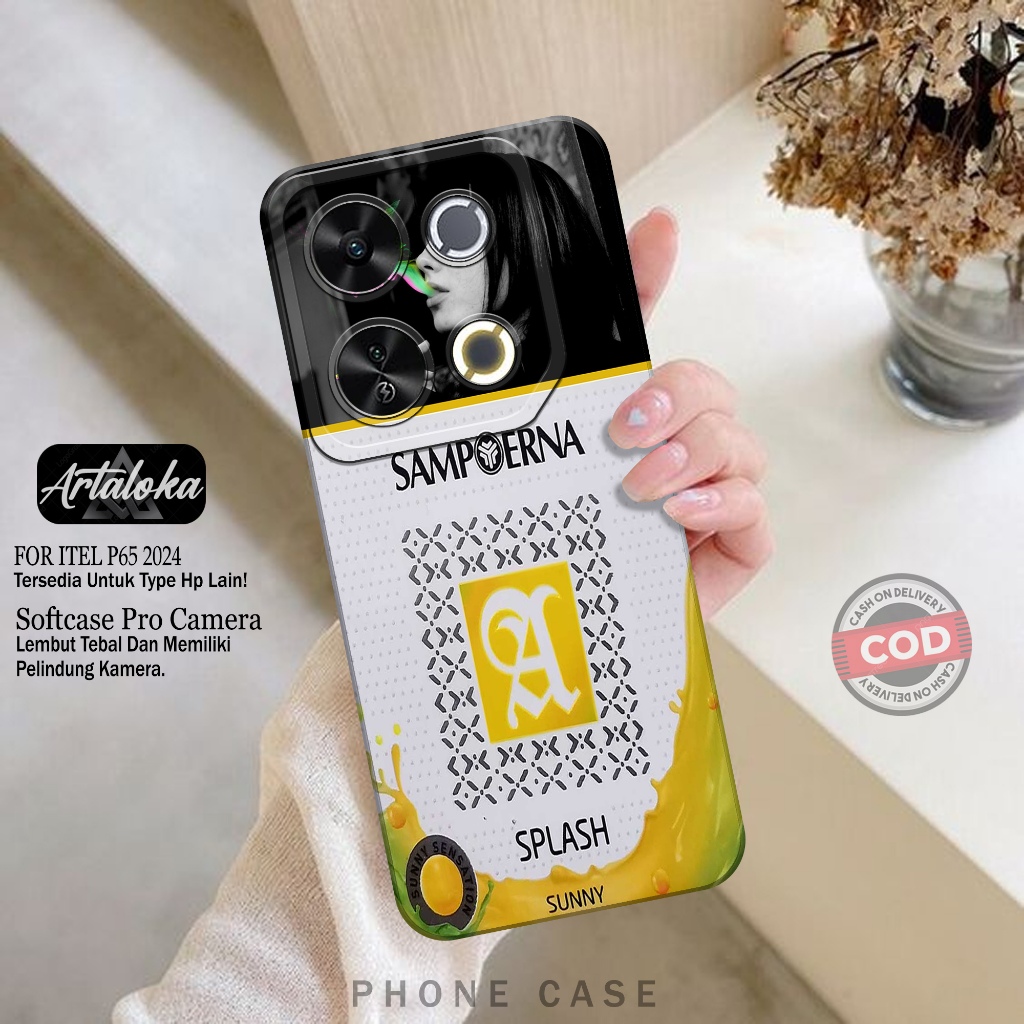 Softcase Hp ITEL P65 2024 Terbaru Fashion Case RK Case ITEL P65 2024 Silikon TPU Pro Camera Casing I