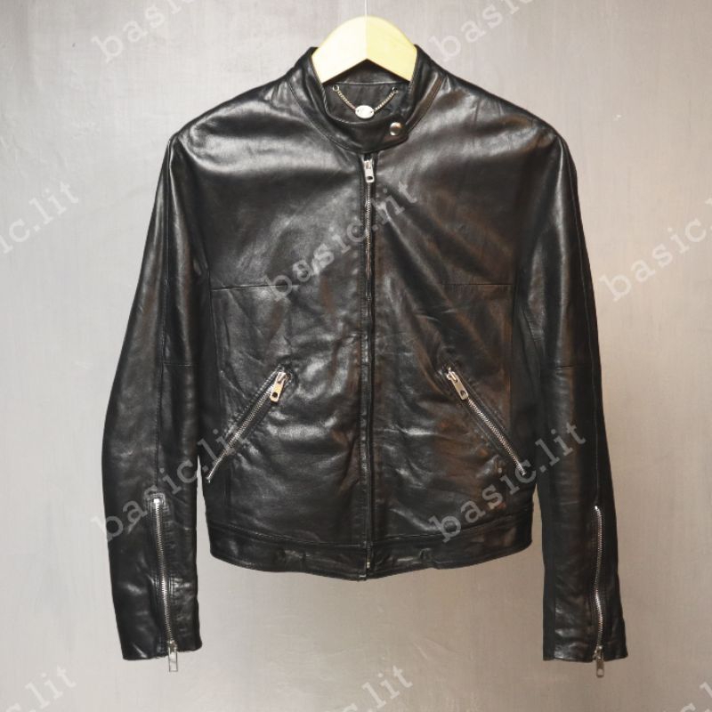 McGINN biker leather jacket second preloved