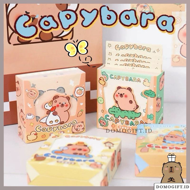 

Kertas Memo Pad Notepad Lucu Kartun Kapibara Isi 200 Lembar MP15