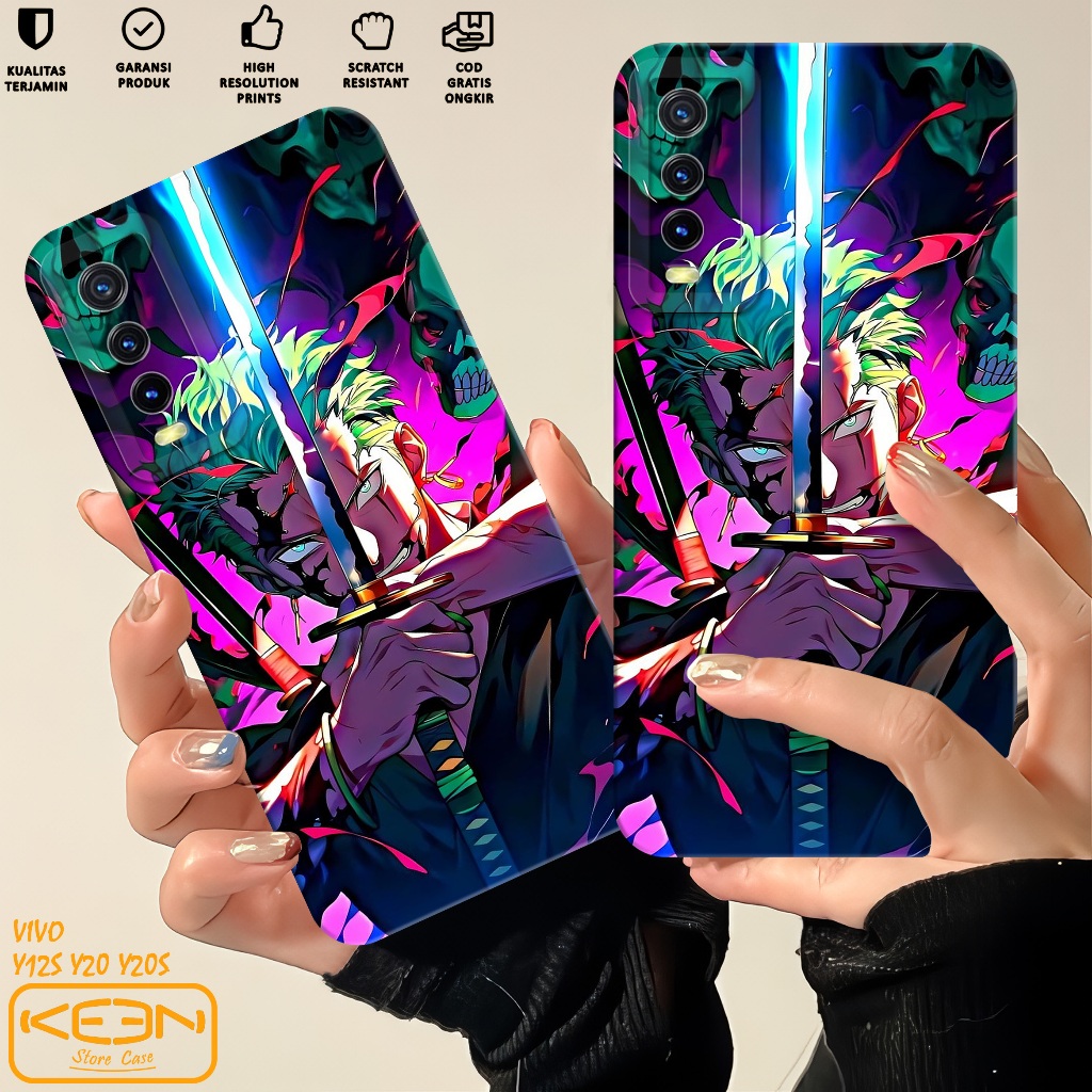 Case Vivo V2026 V2027 V2029 V2043 - Softcase Vivo V2026 V2027 V2029 V2043 Motif Zoro - Casing Hp Viv