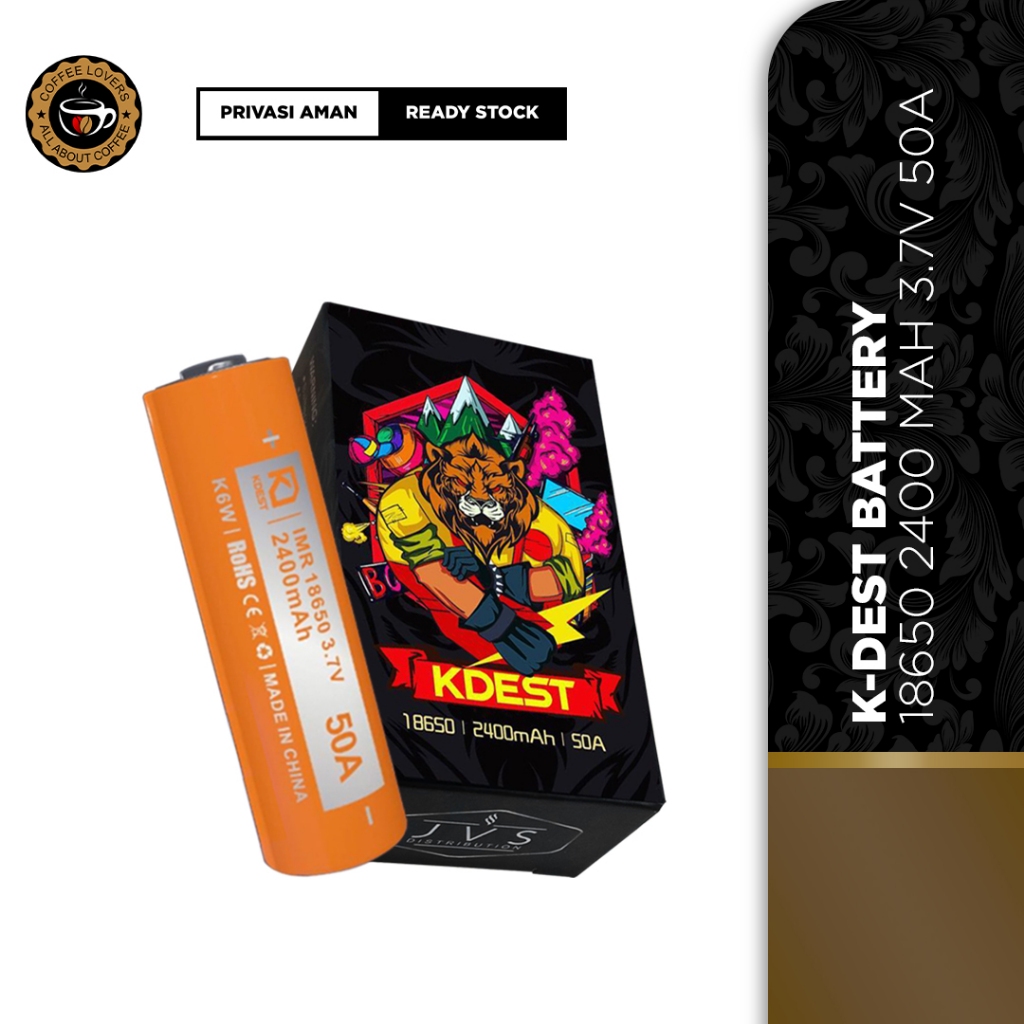 KDEST Baterai 18650 2400 mAh - KDEST Battery 2400mAh