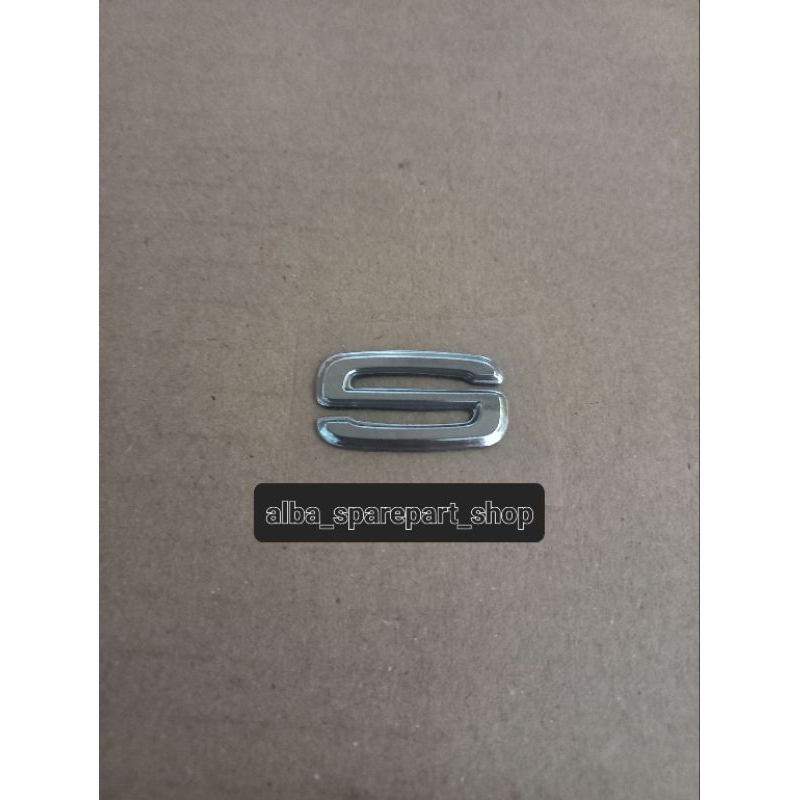 emblem logo honda new scoopy donat (satu huruf - S) 2021-2022 original 3D timbul warna crome silver