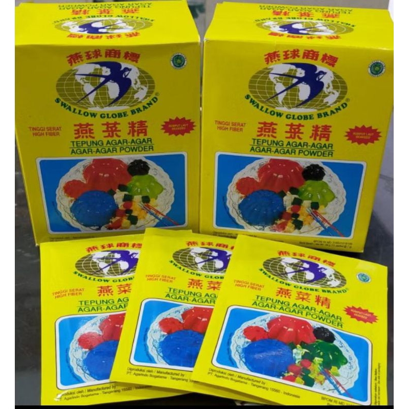 

[ HALAL ] TEPUNG AGAR-AGAR SWALLOW GLOBE BRAND