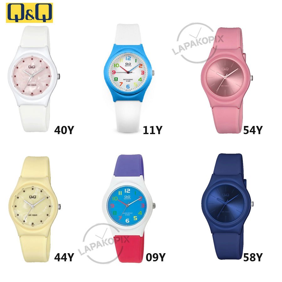 QnQ VQ86J ORIGINAL JAM TANGAN REMAJA PEREMPUAN WANITA QQ VQ86 RUBBER Q&Q ANTI AIR