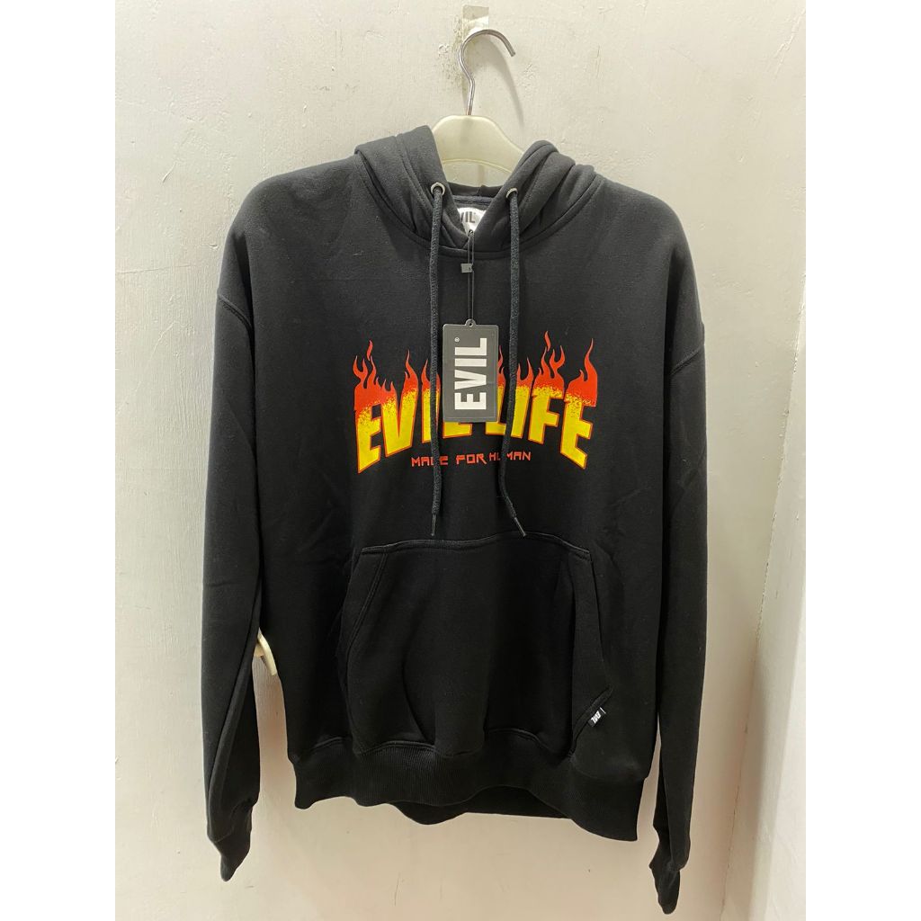 HOODIE EVIL ARMY "COLASH H22 BLACK" THE ANSWER BANJARMASIN