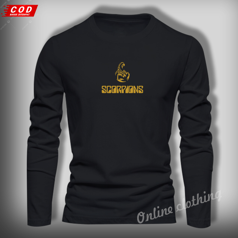 Baju Kaos Scorpions Lengan Panjang Pria Dewasa - Baju Casual Daily Outfit