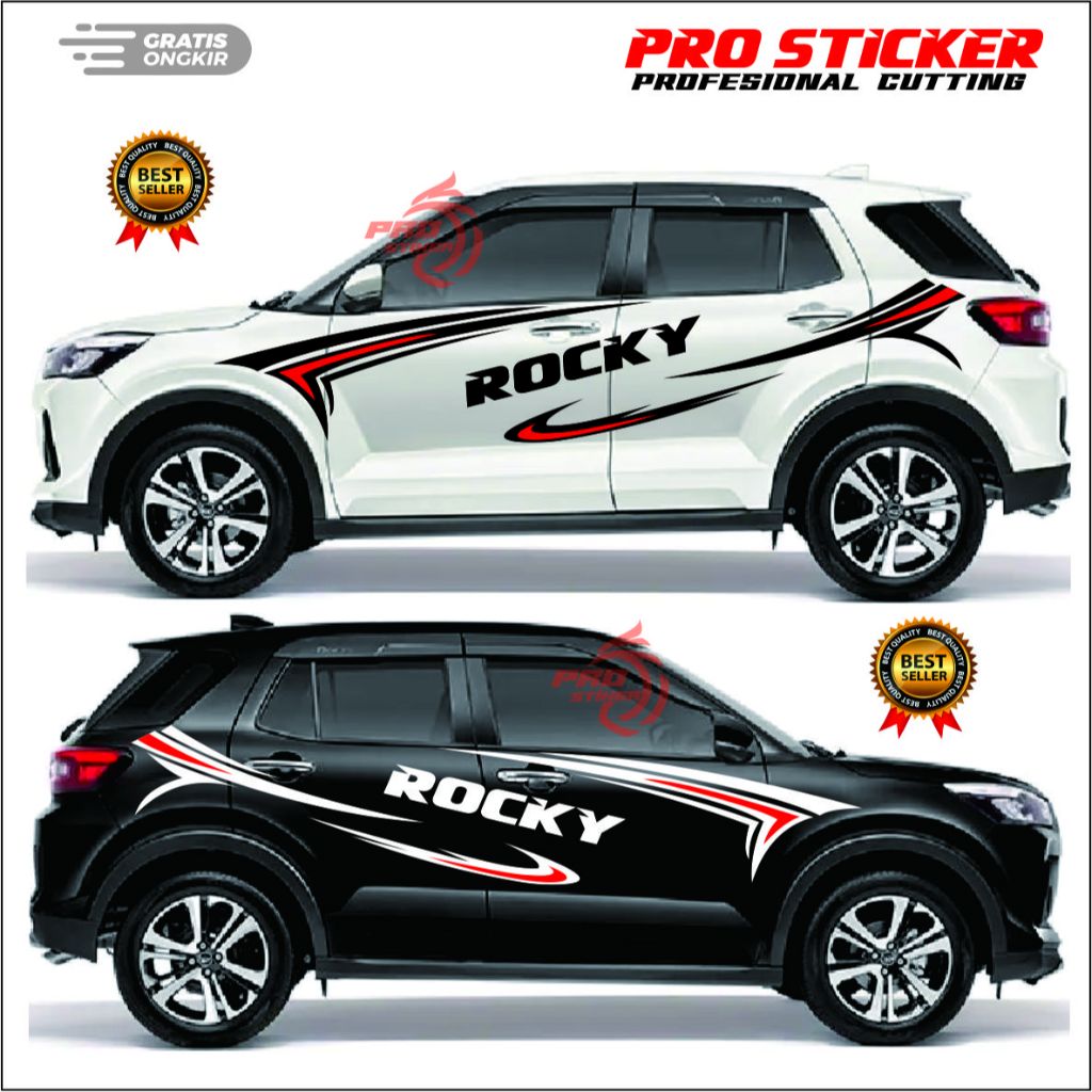 Sticker stiker mobil rocky cutting sticker mobil daihatsu rocky