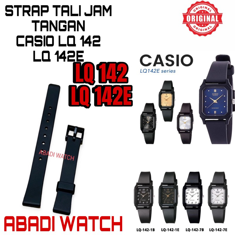 Strap tali jam tangan Casio LQ142 LQ142E LQ 142 LQ 142E LQ-142 LQ-142E sesuai dan bs lgsg dipakai ka
