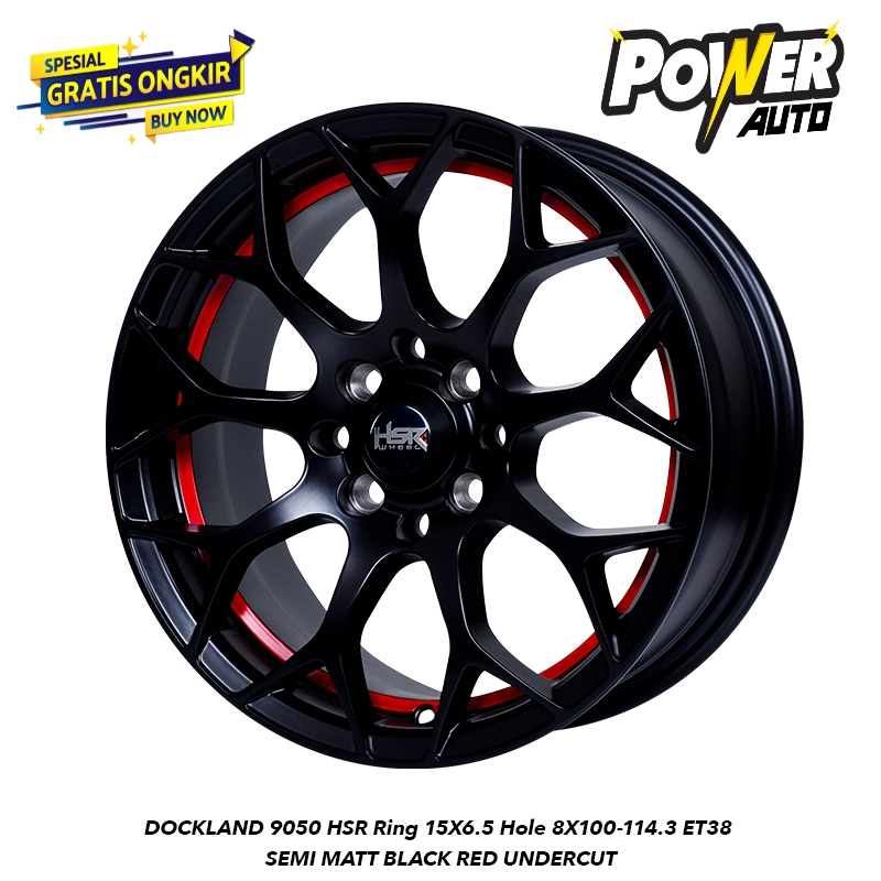 Velg hsr Dockland R15 Lubang baut 8 et38 buat Mobil Brio Avanza