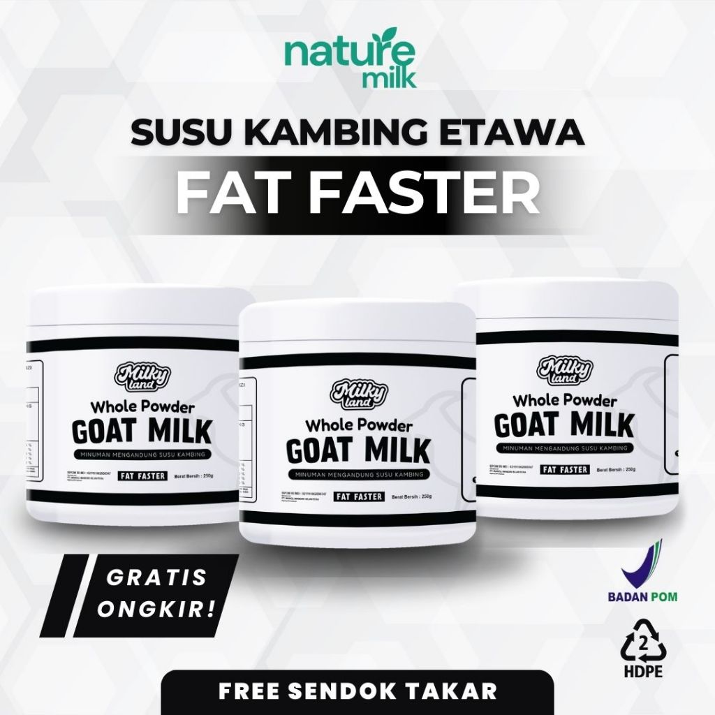 

Naturemilk Susu Kambing Etawa Fat Faster Penambah nafsu makan 250gr