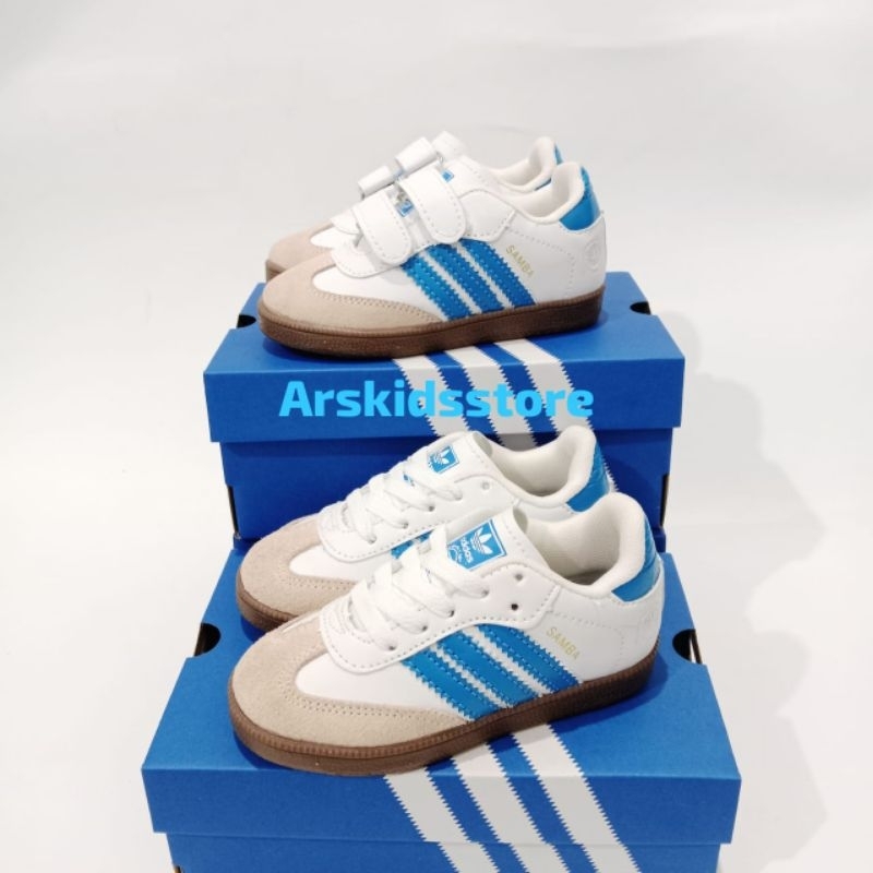 Sepatu Samba Anak Perempuan Size 26 - 37 Model Tali Dan Perekat  Sepatu Anak Cewek Adidas Samba Vega