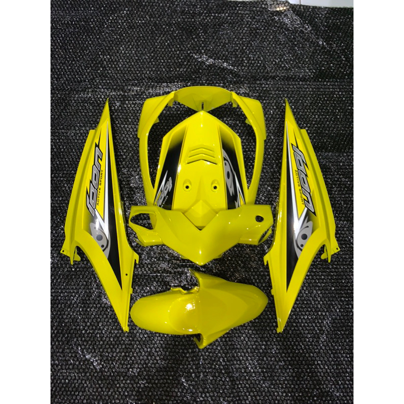 Cover full body halus honda beat karbu kuning 2008-2012 plus striping icon