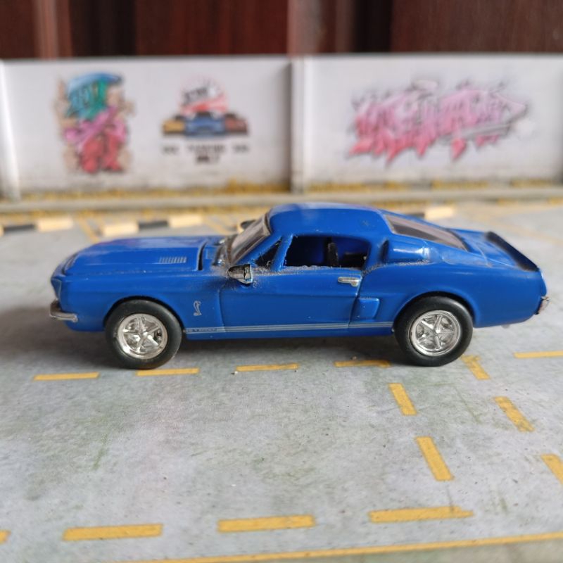 Racing champions loose RC 1968 Ford Mustang 68 biru blue