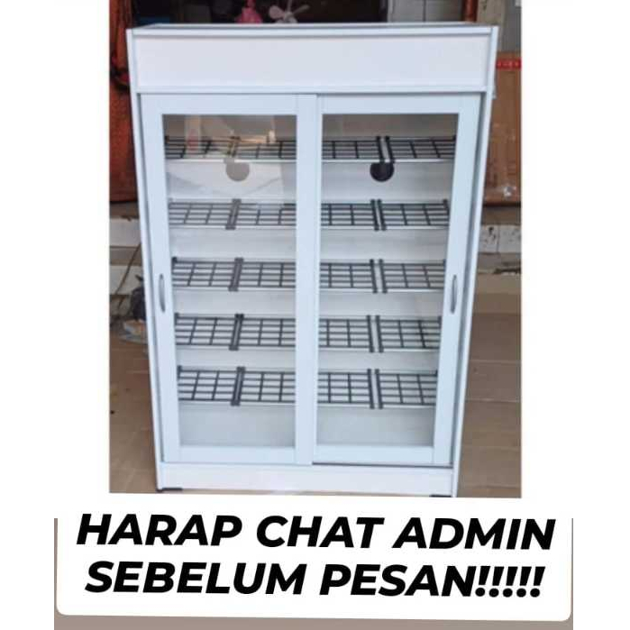 RAK SEPATU LEMARI SEPATU KACA PINTU SLIDING RSS 8036