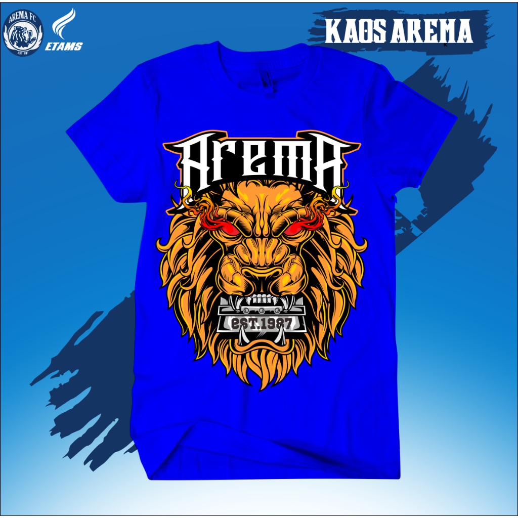 kaos arema  SINGA 1987 warna hitam SIZE s m l xl xxl DEWASA