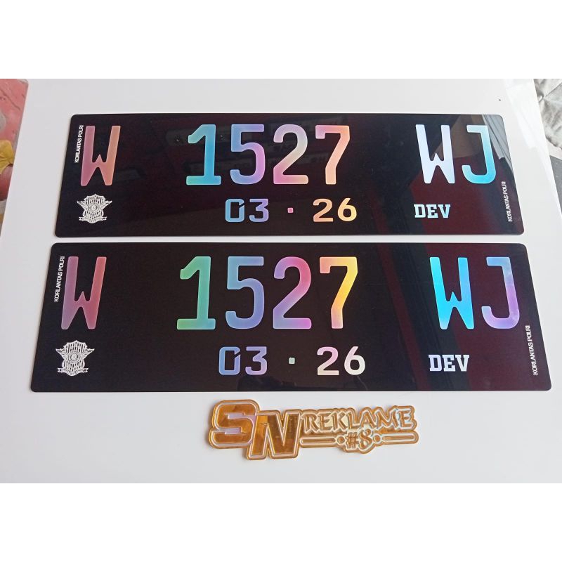 Plat Standart Acrylic Mobil Hologram, plat nomor mobil, plat nomer mobil, plat nomor keren, plat nom