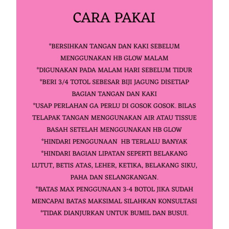 

(ISI 100PCS) BROSUR PETUNJUK PEMAKAIAN SKINCARE