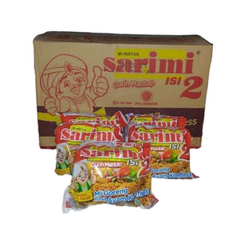 

Mi Instan Sarimi Isi 2 Mi Goreng Rasa Ayam Kremes (1 dus/24 pcs)