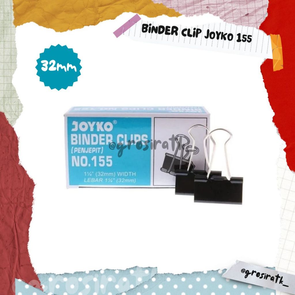 

Binder Clip Joyko 155 / Penjepit kertas