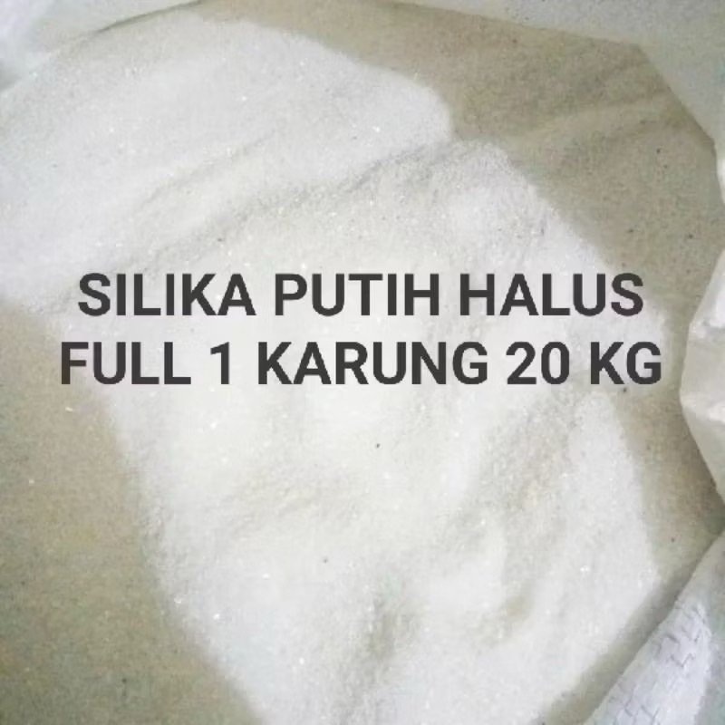 PASIR SILIKA PUTIH 1 KARUNG 20KG 18KG HALUS SEDANG KASAR No 1 2 3