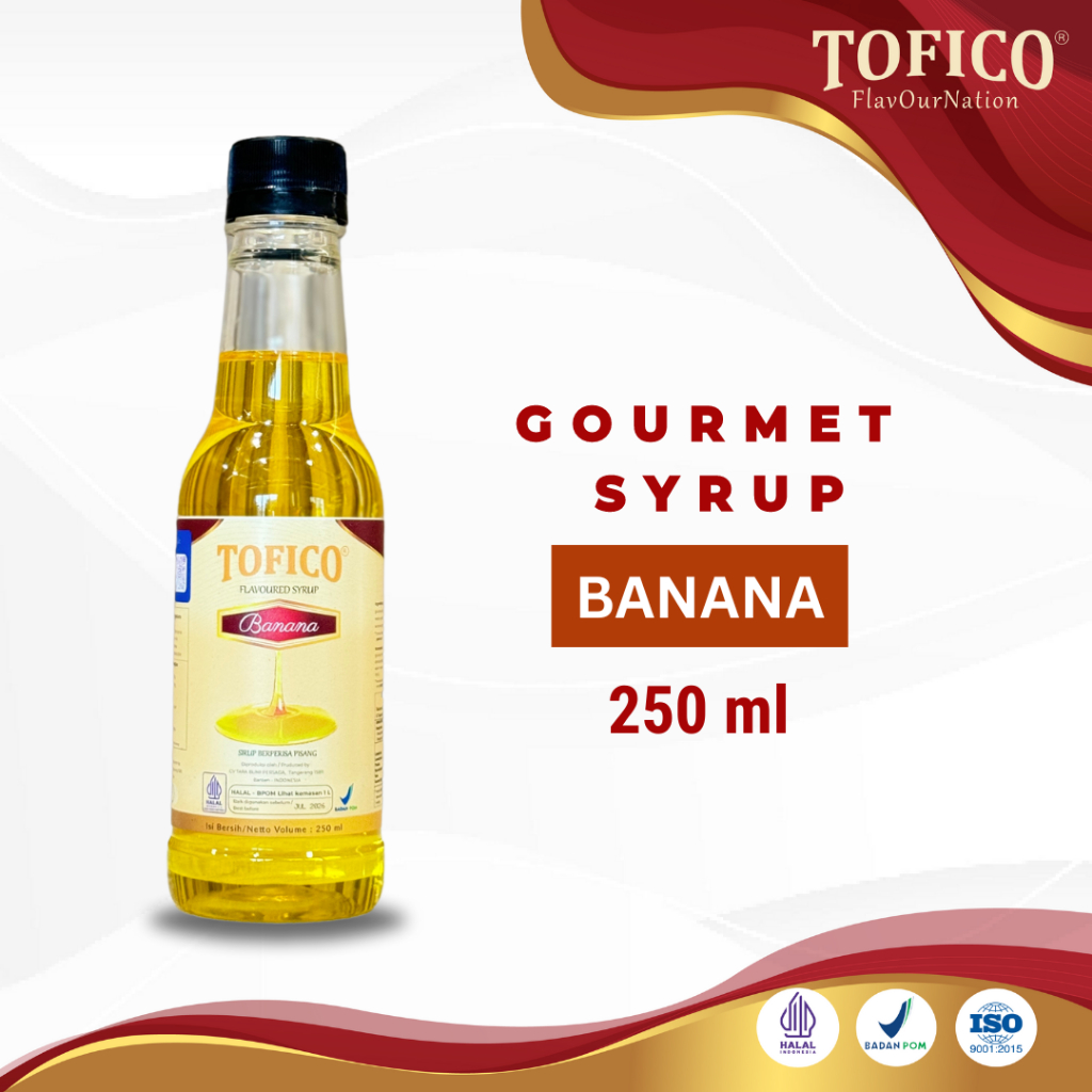 

Syrup Banana Tofico / Sirup Rasa 250 Banana 250 ML / Tofico Syrup Official