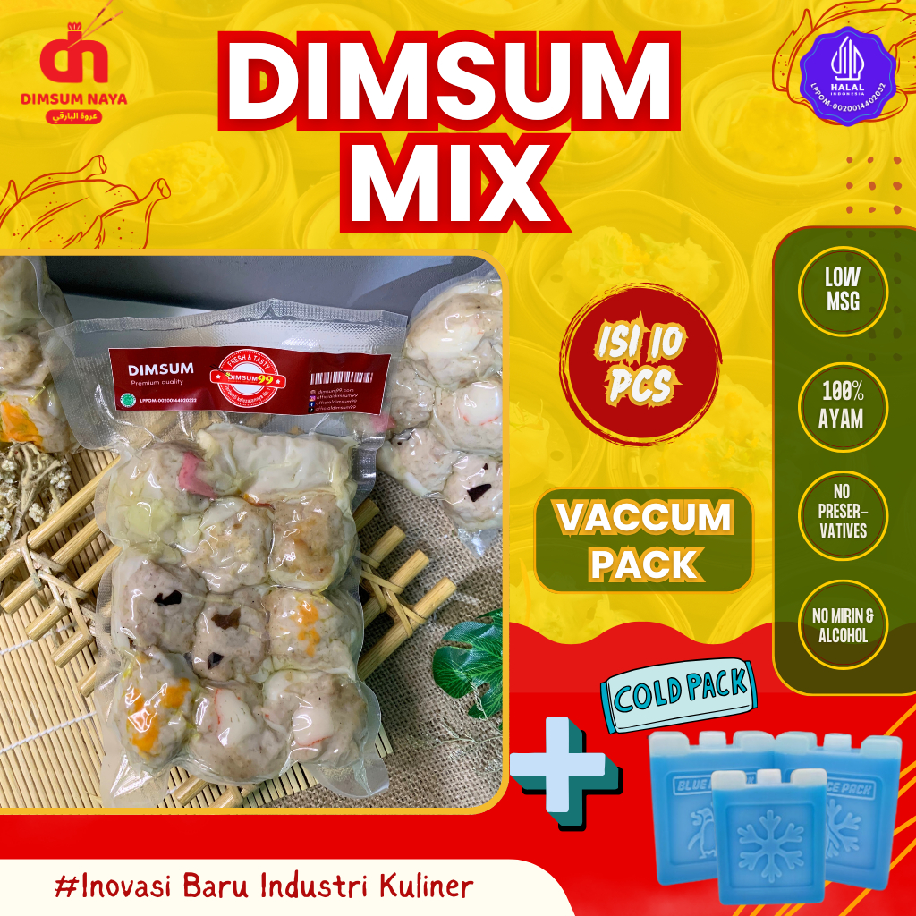 

Dimsum Ayam Frozen Mix isi 10 + Ice Pack ( Khusus Pengiriman Reguler/ Luar Kota)