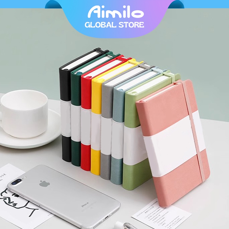 

Aimilo 100 Lembar Notebook A6 Buku Notes Kecil Buku Catatan Aesthetic Scrapbook Mini Buku Agenda