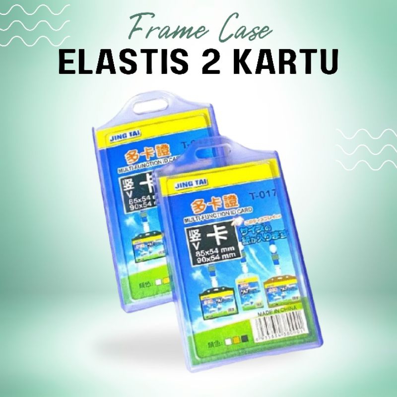 

FRAME ELASTIS 2 KARTU / 2 MUKA/ TEMPAT ID CARD