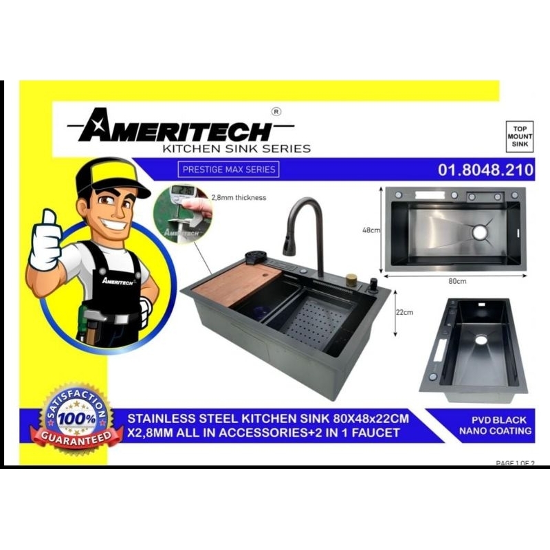 bcp sink/ bak cuci piring ameritech kekinian full set komplit
