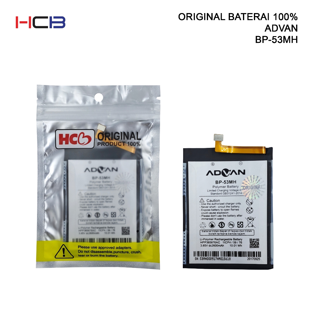 BATERAI ADVAN BP-53MH ADVAN G1 / G1 PRO / I5C PLUS ORIGINAL 100%