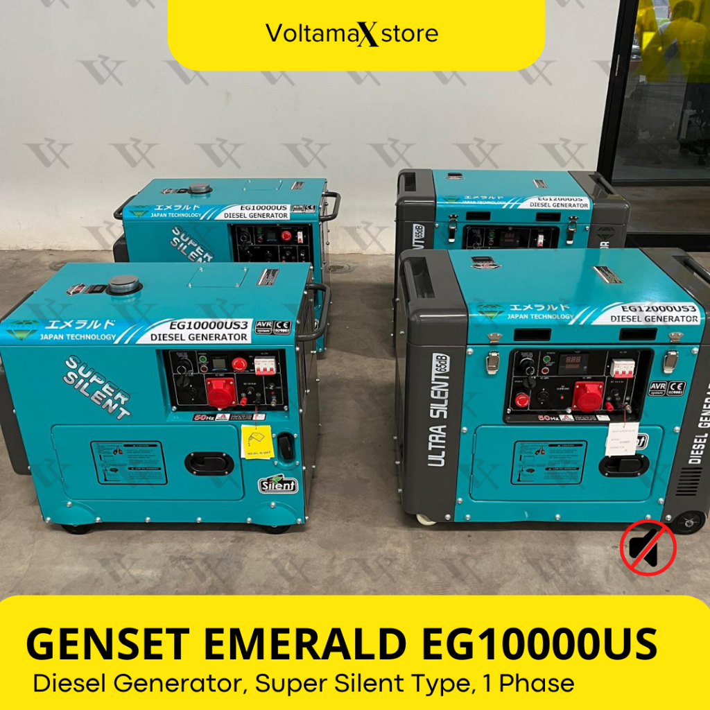 Genset Solar Portabel EMERALD 7 KVA Genset Silent Type EG10000US