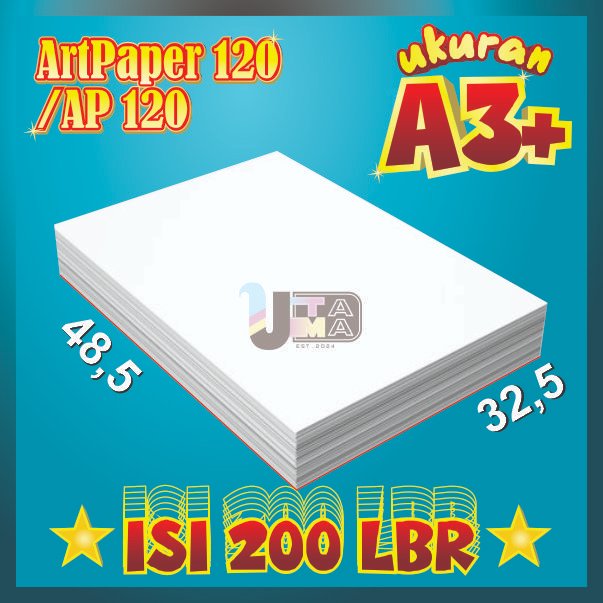 Kertas Art Paper 120 gsm A3 isi 100/200 lembar / Art Paper A3 120 gsm
