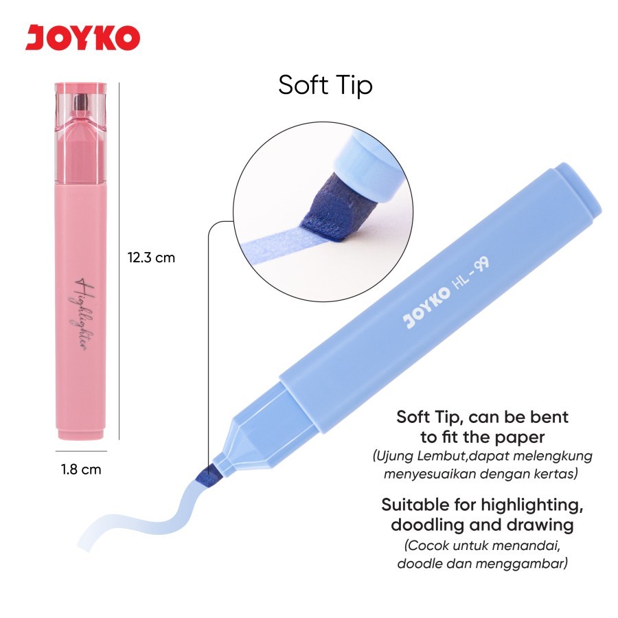 

HJK Joyko Highlighter HL-99-6 Morandi Soft Color / Spidol Penanda Isi 6 Warna