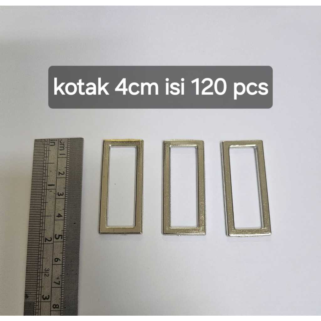 Ring/Gesper kotak 4cm babet besi